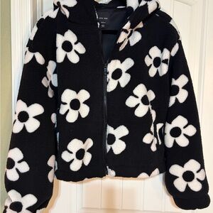 Floral Black and White Kids Jacket